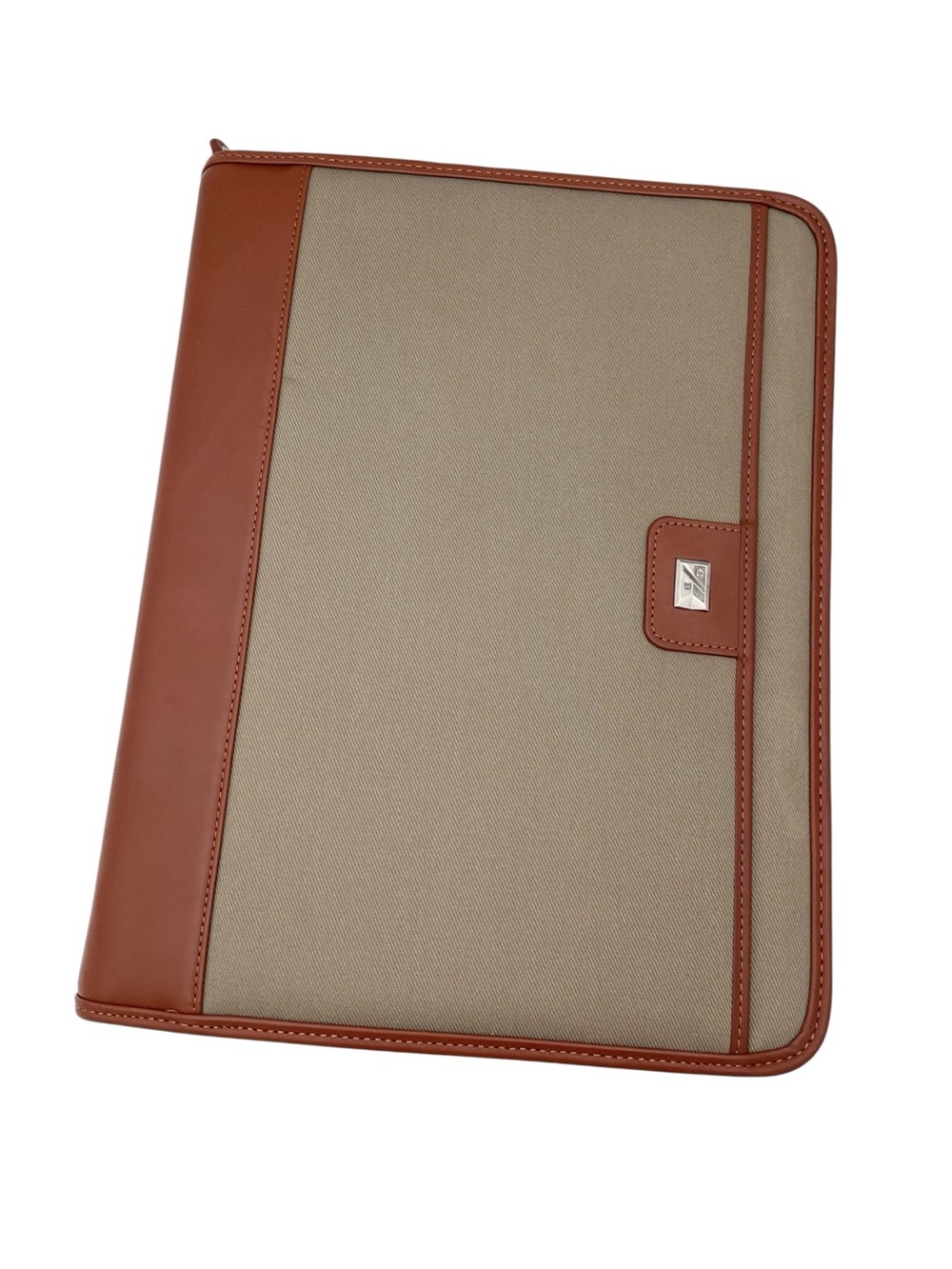 Cutter & Buck Padfolio Legal Pad Zipper Case Cotton Twill Leather Trim Pepsi Co